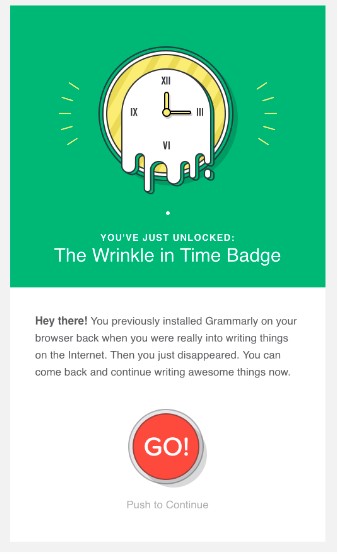 grammarly winback campaign example