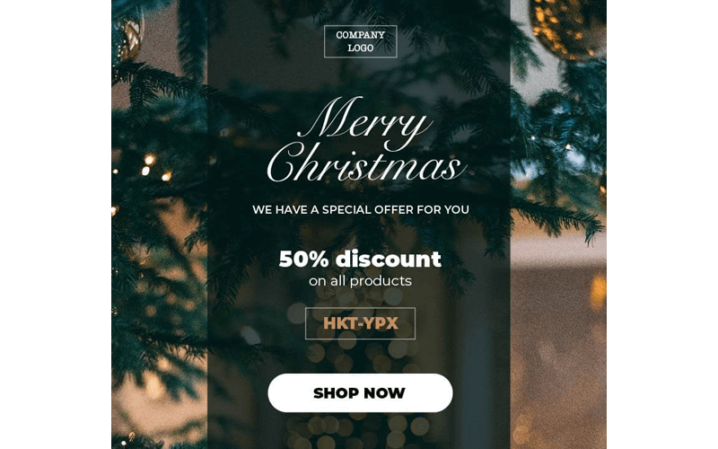 Christmas marketing email