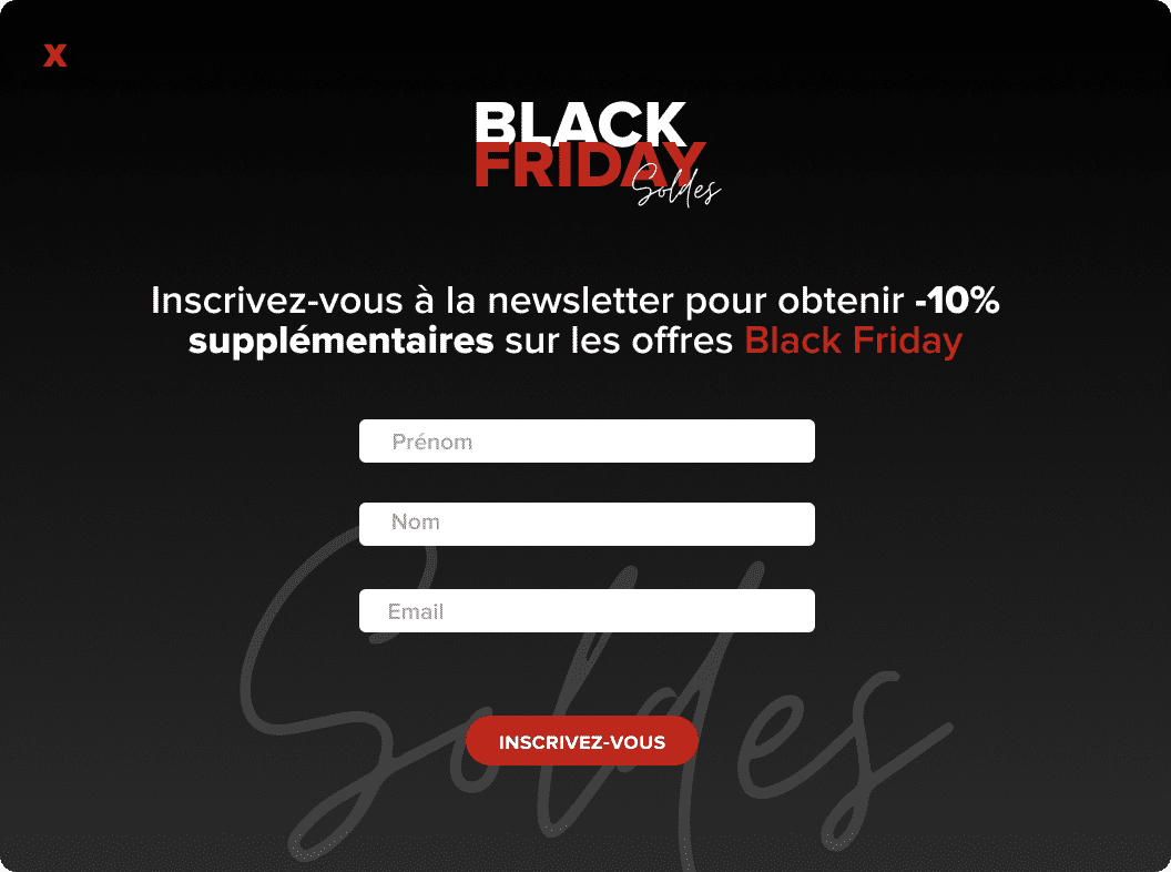 Template opt-in Black Friday